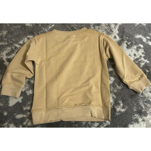 Boys Tan Long Sleeve Top "Mama's Coffee Date" 4t (NWT) - Picture 2 of 2